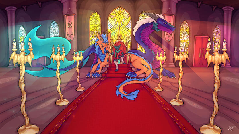 "Royal Audience" commissioned by RaytheonV on FurAffinity
